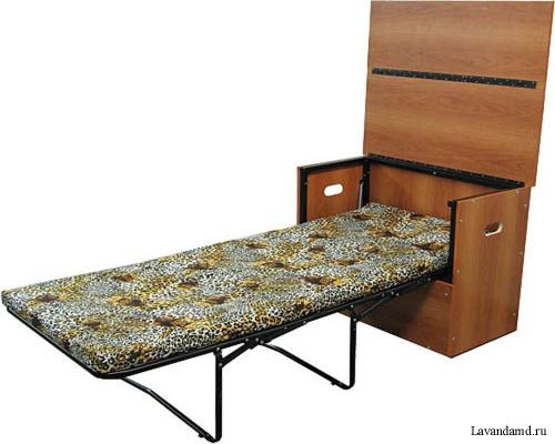 Самодельная кровать раскладушка в тумбочке Самодельная кровать раскладушка в тумбочке