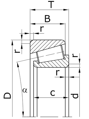 Подшипник 7519 (Зарубежный аналог 32219)