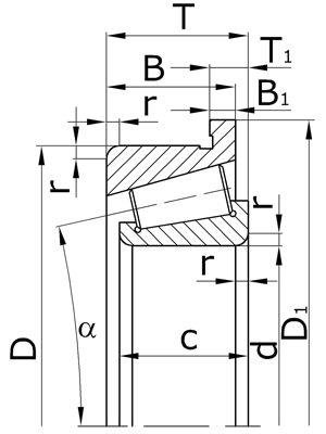 Подшипник 7302А (Зарубежный аналог 30302)