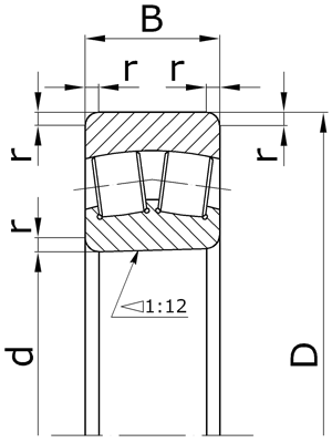 Подшипник 3113728 (Зарубежный аналог 23128K)