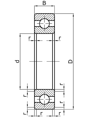 Подшипник 1000811 (Зарубежный аналог 6811)