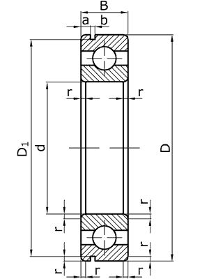 Подшипник 50316 (Зарубежный аналог 6316 N)