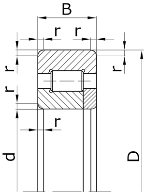 Подшипник 92516 (Зарубежный аналог NUP2216)