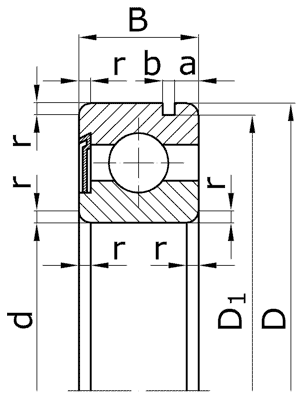 Подшипник 150110 (Зарубежный аналог 6010 ZN)