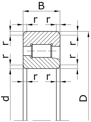 Подшипник 42305 (Зарубежный аналог NJ305)