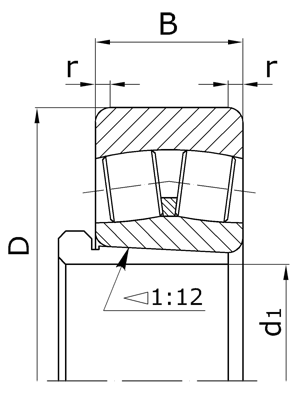 Подшипник 753508 (Зарубежный аналог 22209EK+AH309)