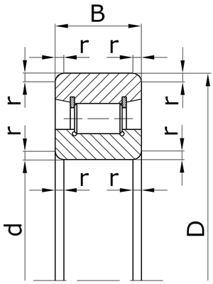 Подшипник 102407 (Зарубежный аналог N407W)